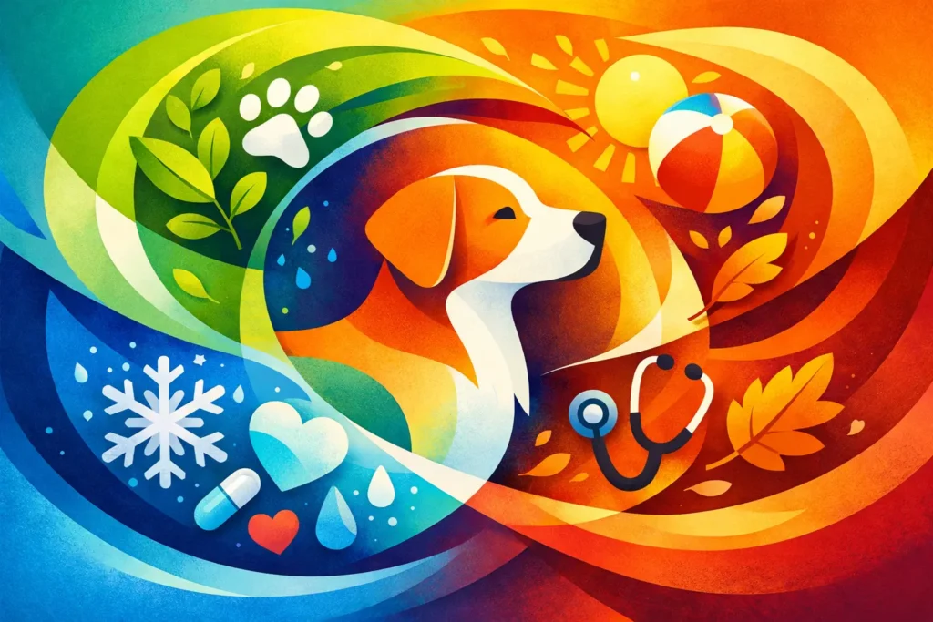 A Simple Example Yearly Dog Wellness Timeline